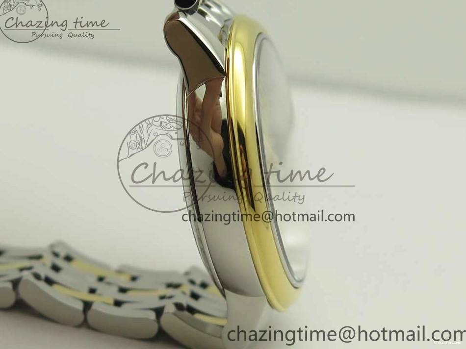 0523 Attractive De Ville Prestige Ladies 32.7mm SS MKF 1:1 Best Edition White Dial Roman Markers on SS YG Bracelet MIYOTA 7965